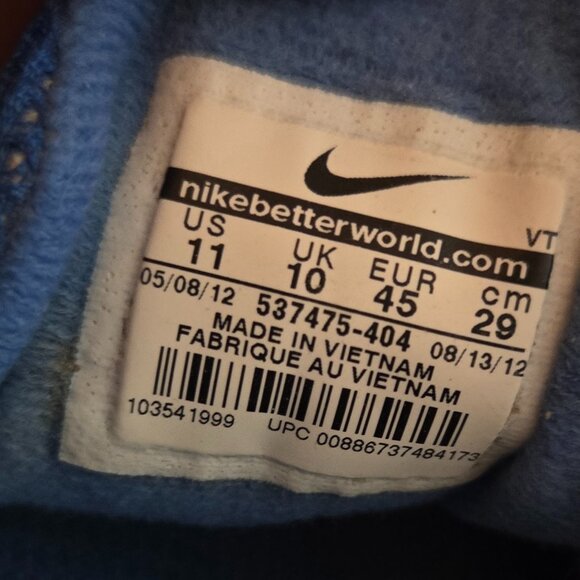 Mens Nike Lunarlon Lunarglide 4 Running Walking Sneakers Blue Size 11 - Picture 4 of 11